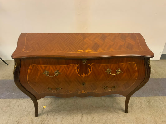 Vintage Mahogany Inlay Bombay 2 Drawer Low Chest