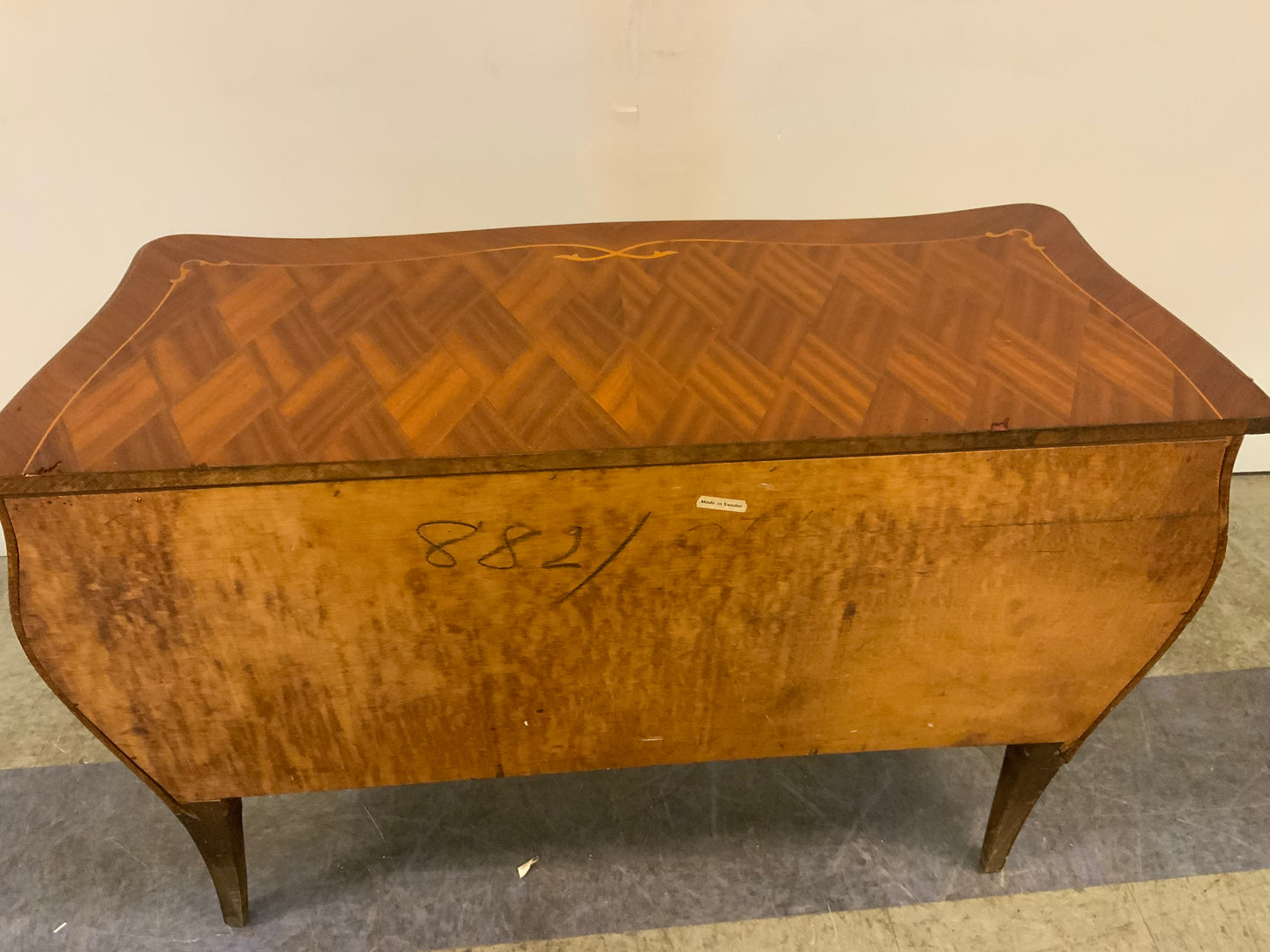 Vintage Mahogany Inlay Bombay 2 Drawer Low Chest