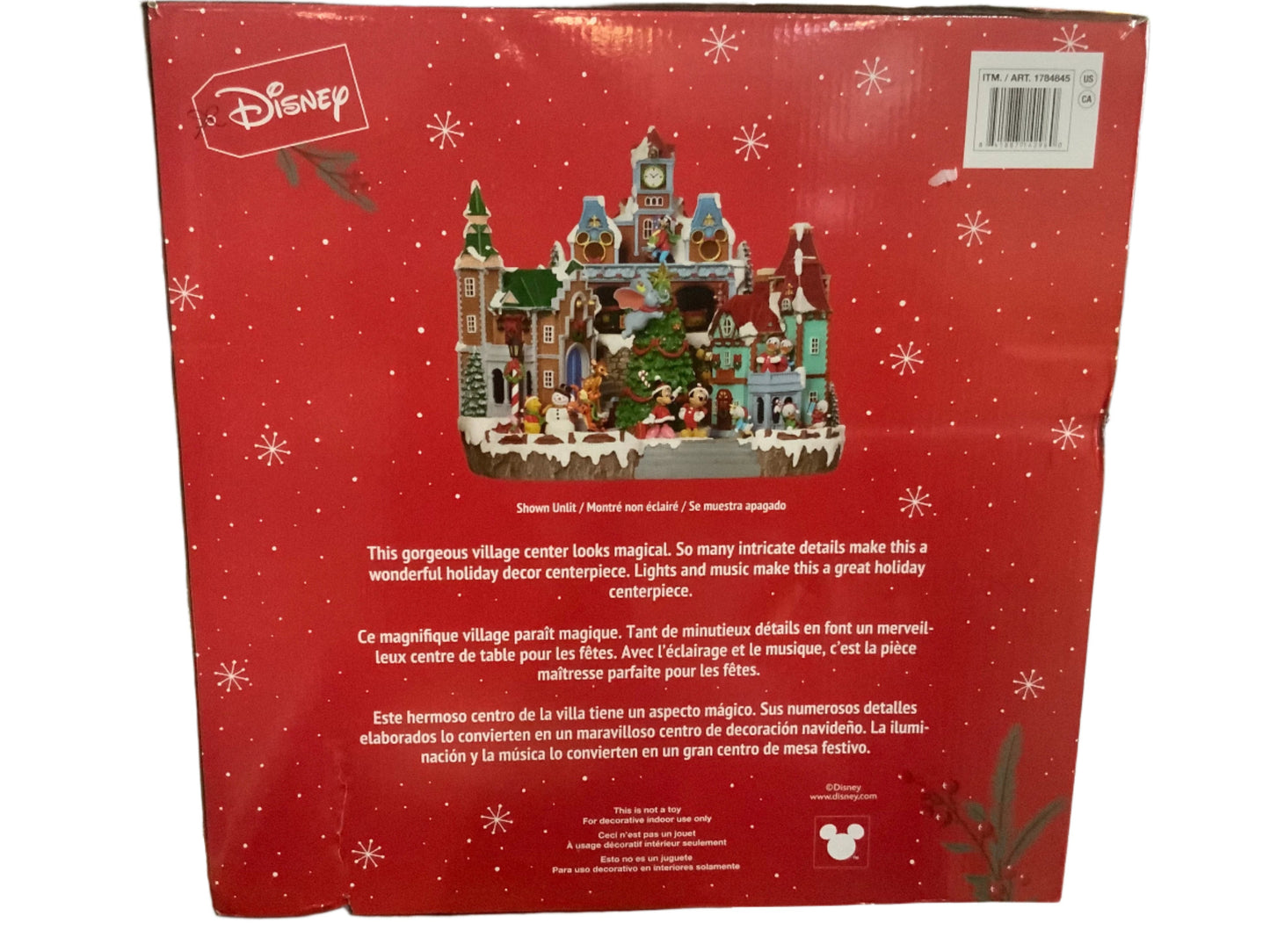 New Disney Animated Christmas Holiday Village with Lights and Music