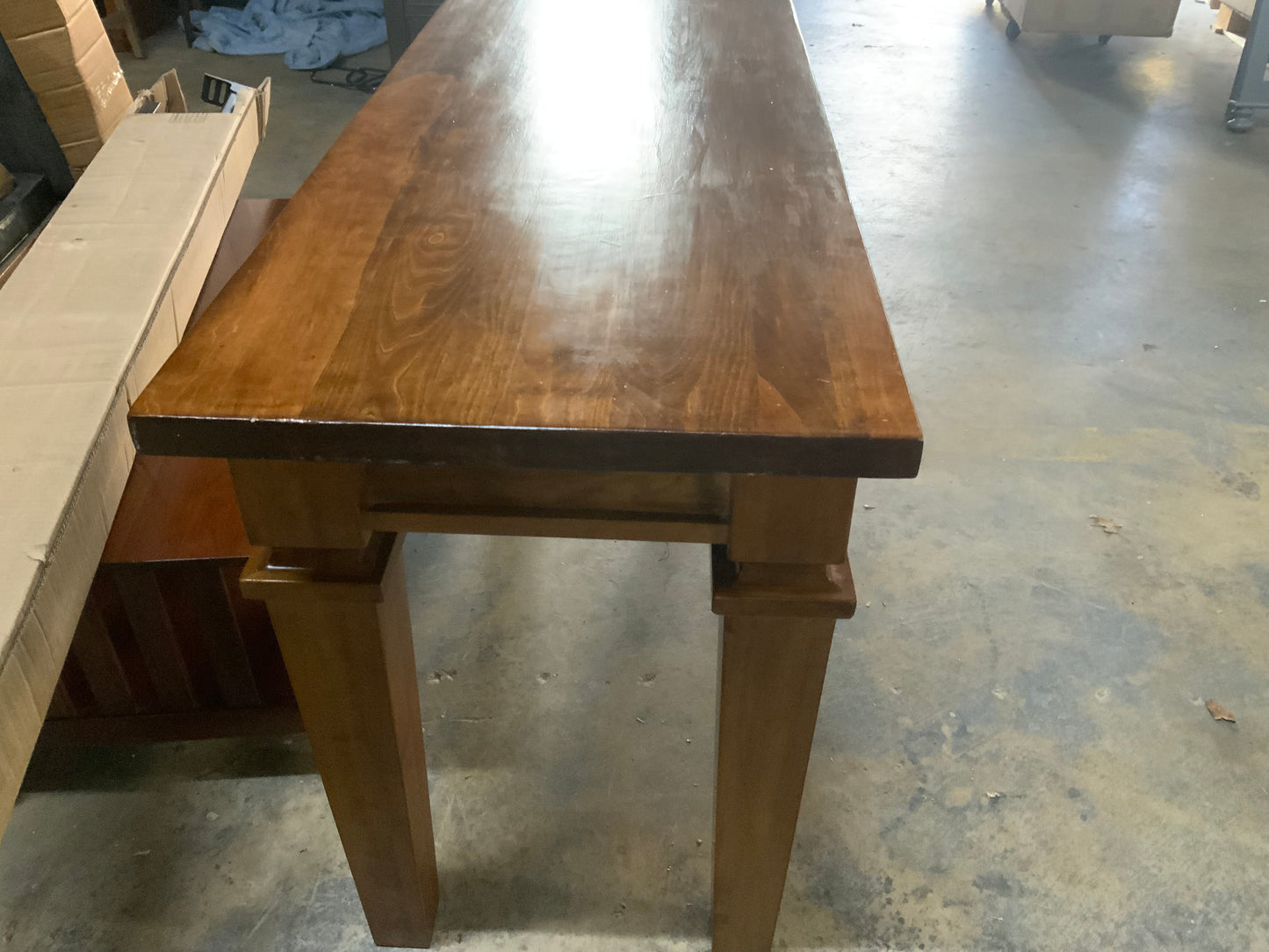 Vintage One Drawer Pine Wood Bench