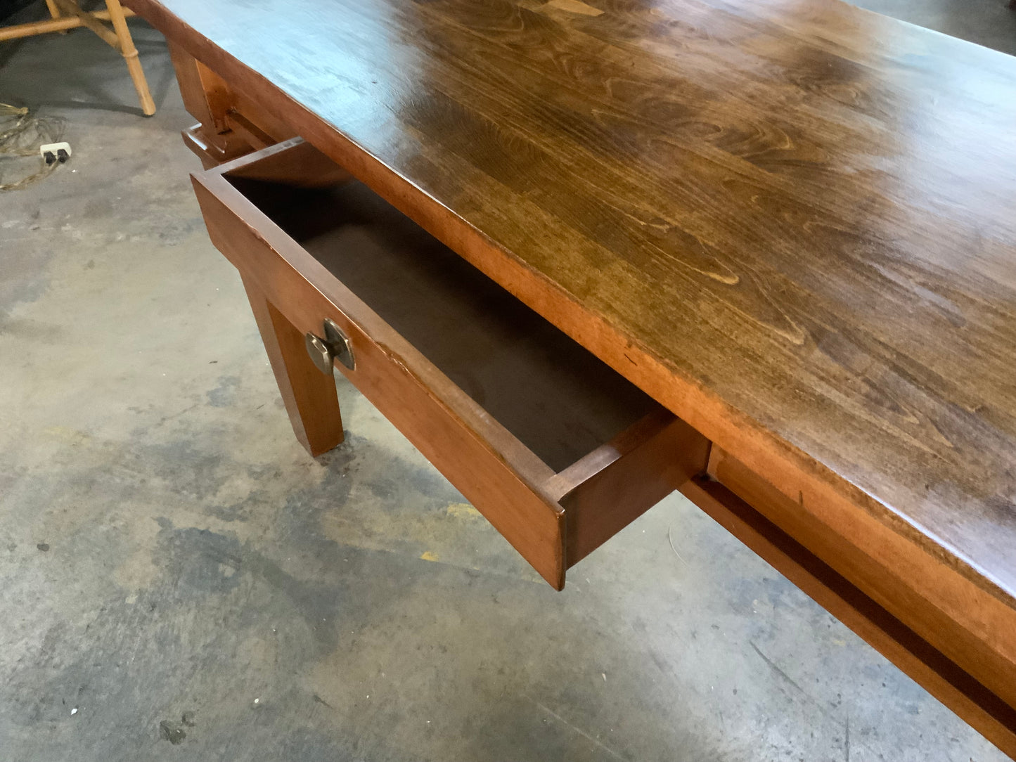 Vintage One Drawer Pine Wood Bench