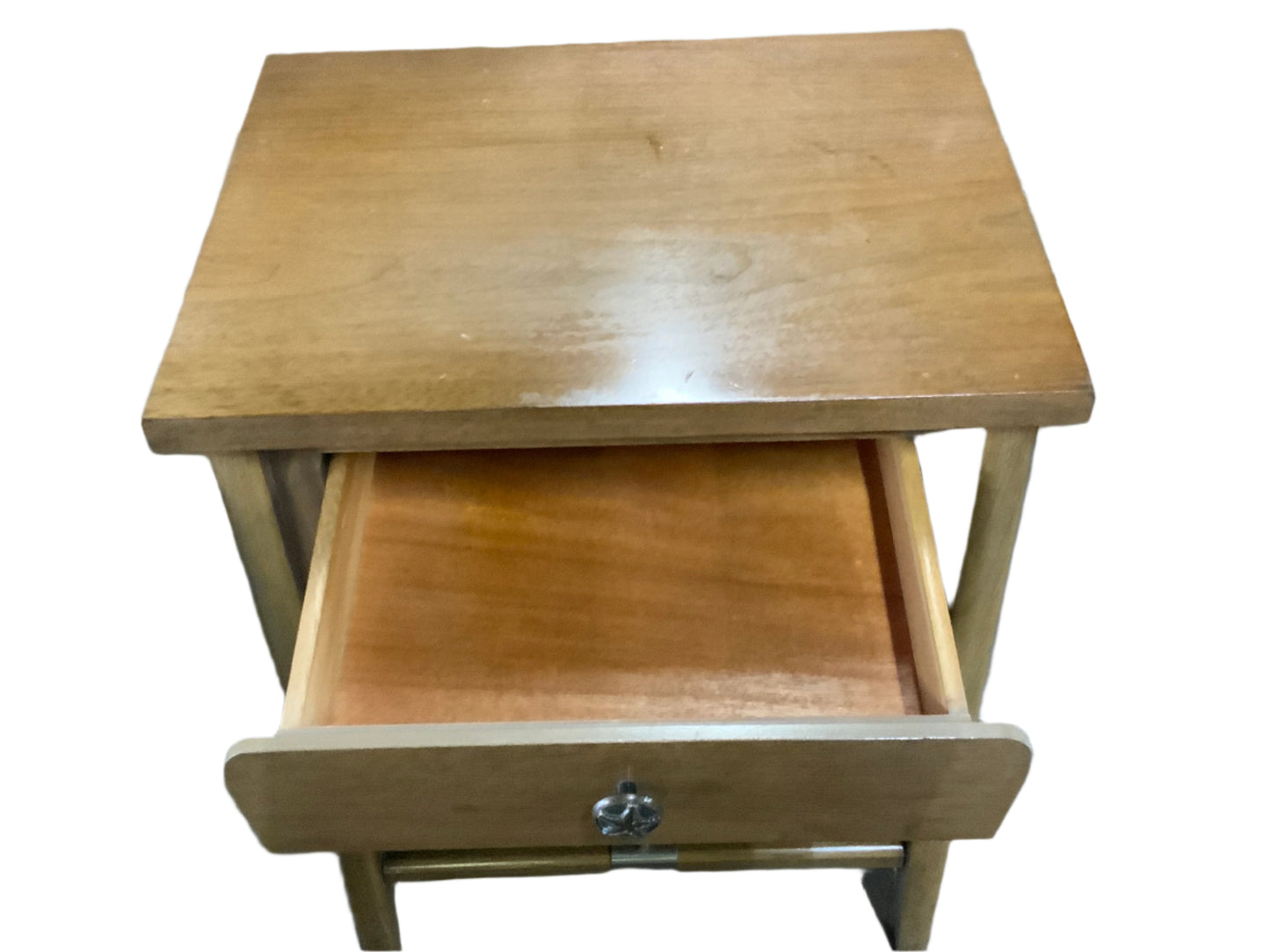 United Furniture Mid Century Modern Three Drawer Nightstand