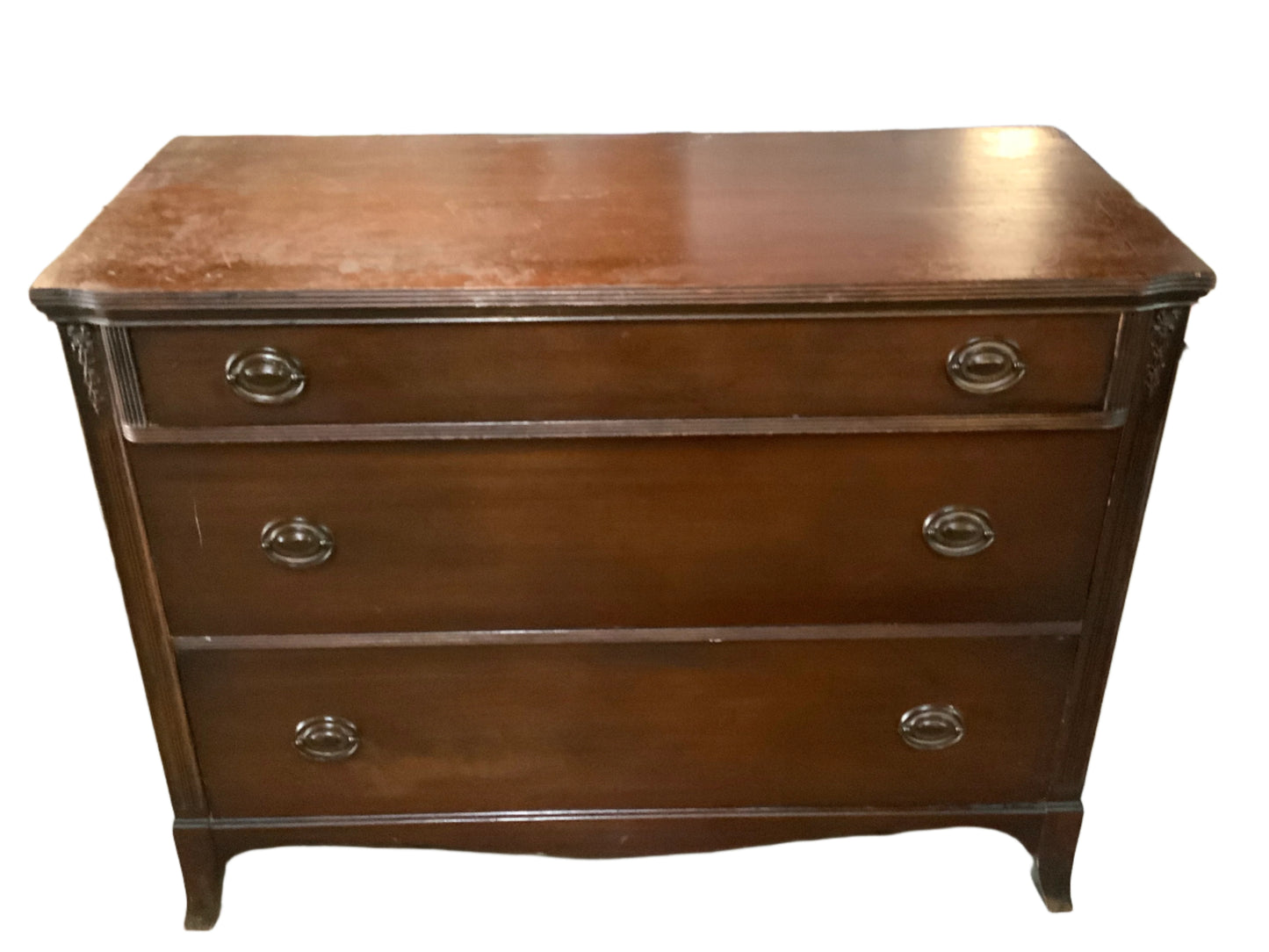 Vintage J.B Van Sciver Mahogany Single Three Drawer Dresser