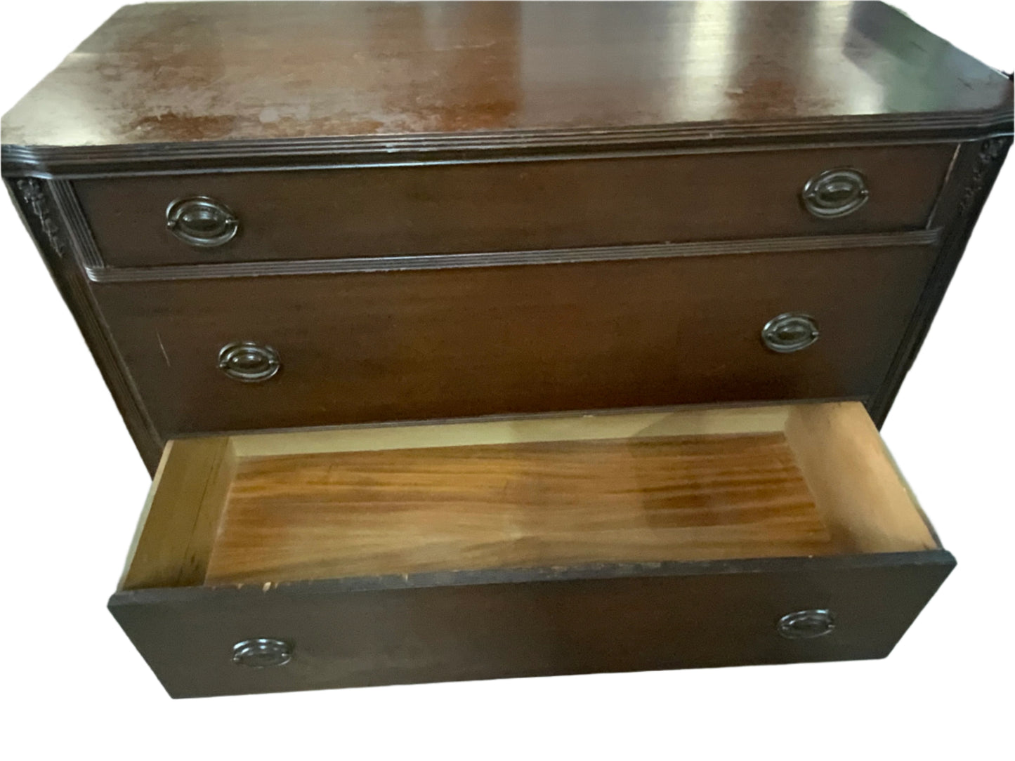 Vintage J.B Van Sciver Mahogany Single Three Drawer Dresser