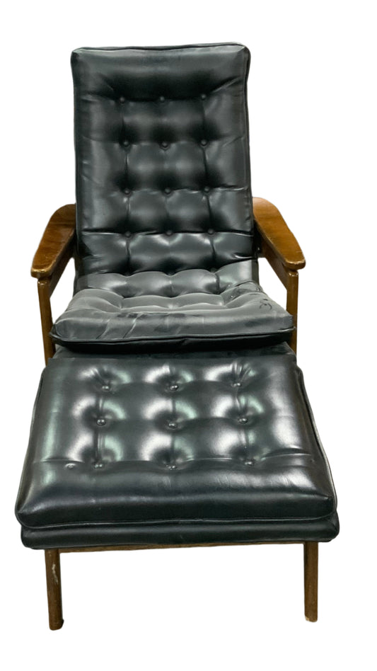 MCM Mid Century Modern MILO BAUGHMAN Scoop Chair w/Ottoman