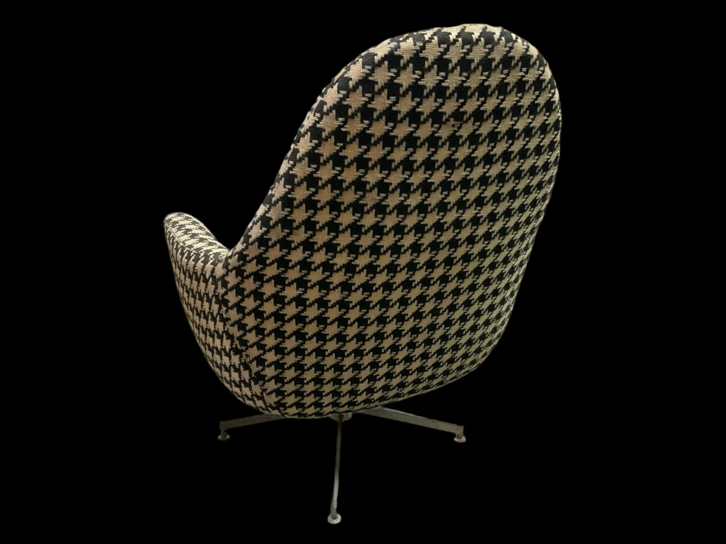MCM  Mid Century Modern BLK/WHT SwiveL Lounge Accent Chair