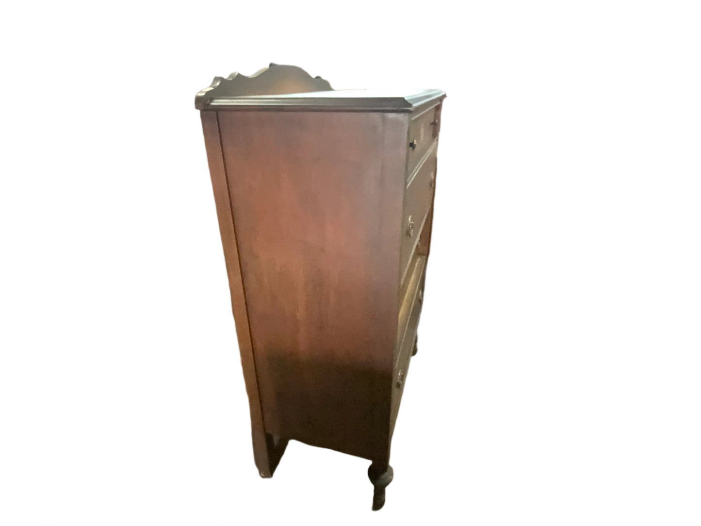 Vintage Walnut Children’s Four Drawer Depression Chest of Drawers