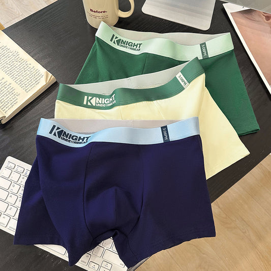 NEW Simple Letter Men's Underwear Cotton Antibacterial Breathable Boxers