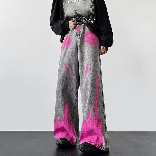 NEW Men's Fried Street Graffiti Jeans