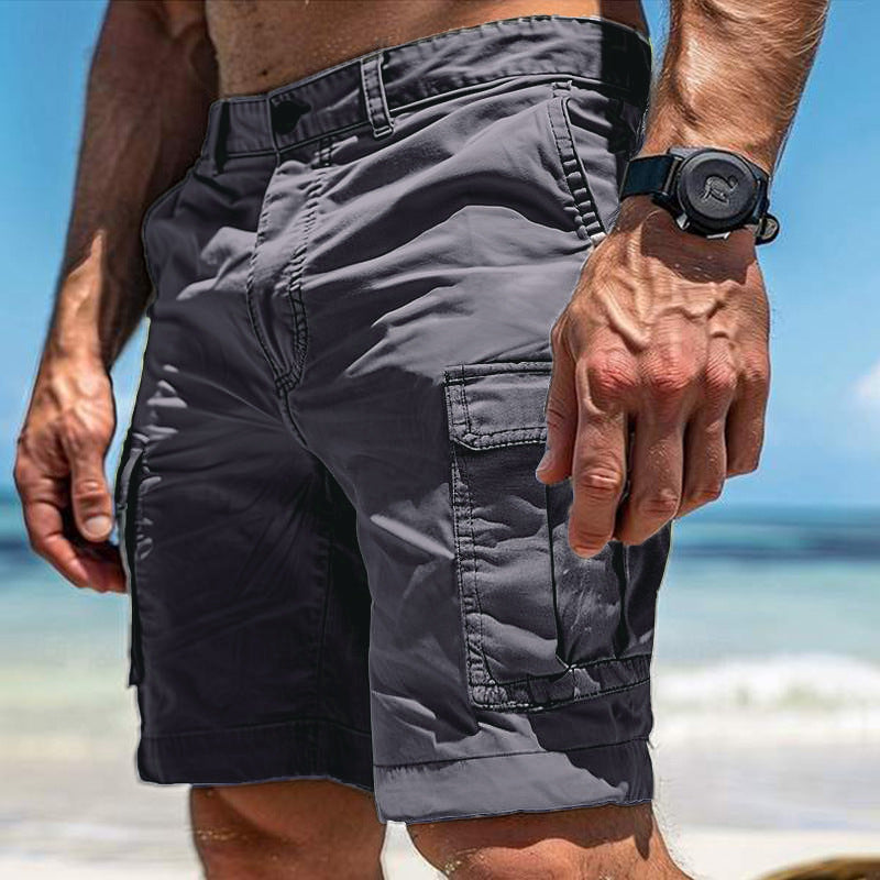 NEW European And American Men's Overalls Multi-pocket Slacks