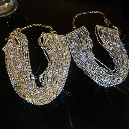 NEW Women's All-match Exaggerated Diamond Multi-layer Necklace