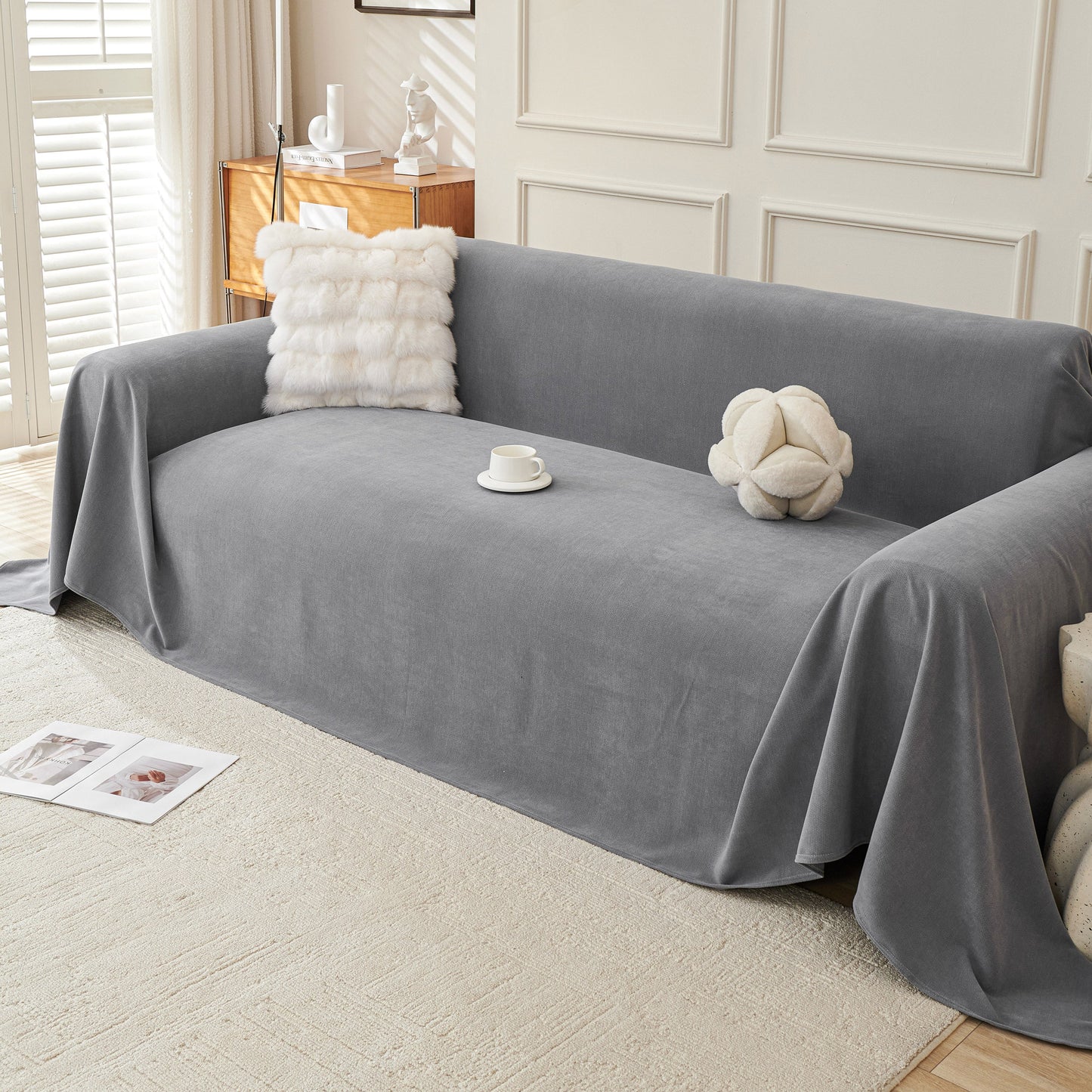 NEW Waterproof Scratch Proof Sofa Protector Throw Blanket, Couch Cover for Pets & Kids