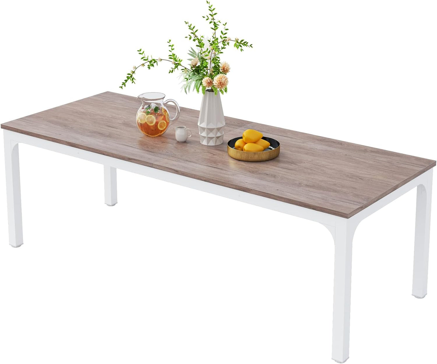 NEW 78 Inch Rustic Wood Dining Table Rectangular For Kitchen