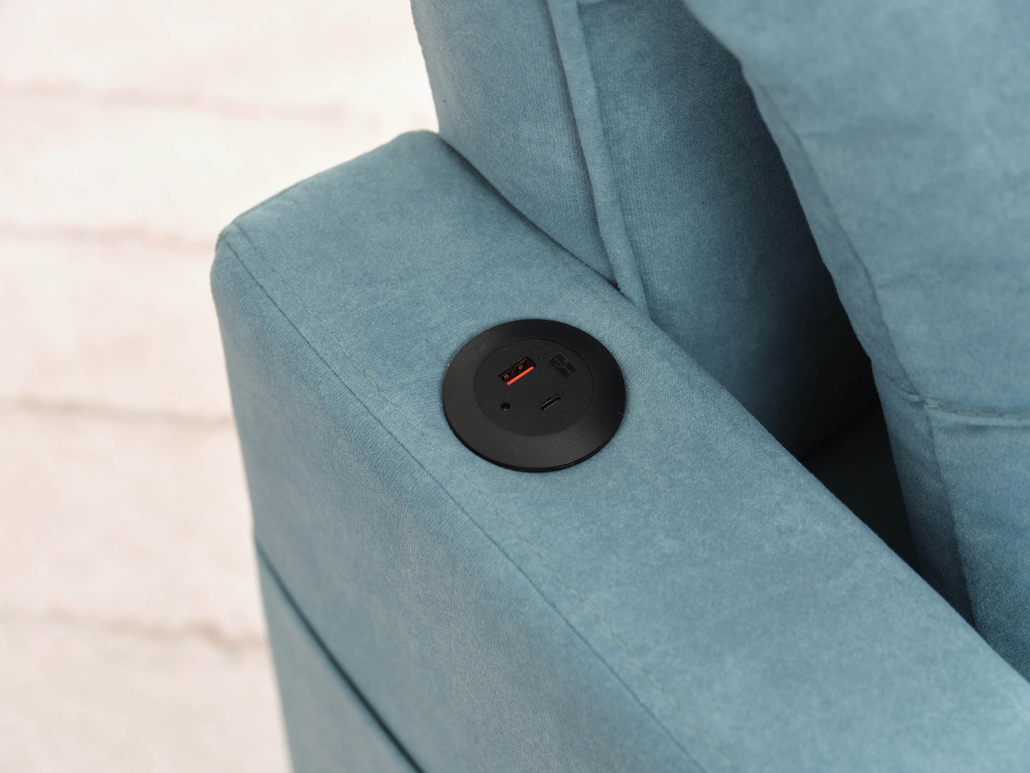 NEW Green Scratch Cloth Futon Chair Bed Convertible 3-in-1 Pull Out Sleeper Bed with USB Port