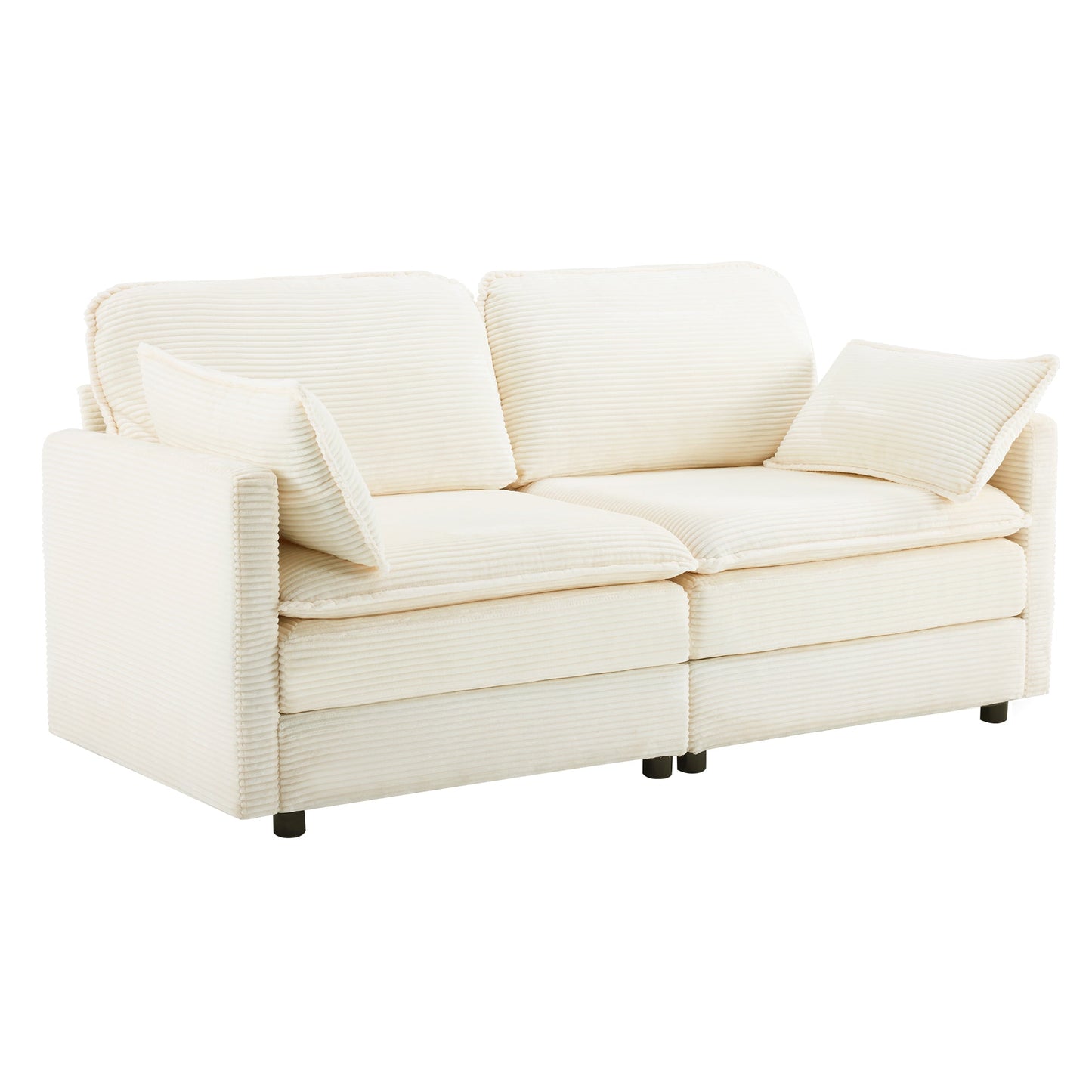 NEW 69' PLUSH Cloud Loveseat Modular 2-Seater Sectional Sofa