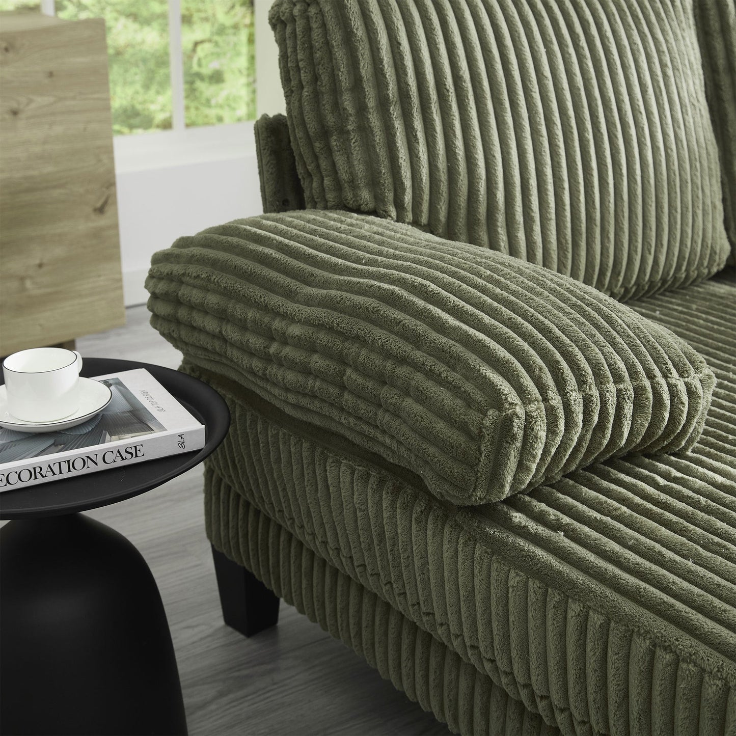 NEW VIDEO provided][New]U-Shaped Couch with Oversized Seat,4-Seat Sofa  with Double Chaise,Comfortable and spacious indoor furniture for Living Room,Apartment