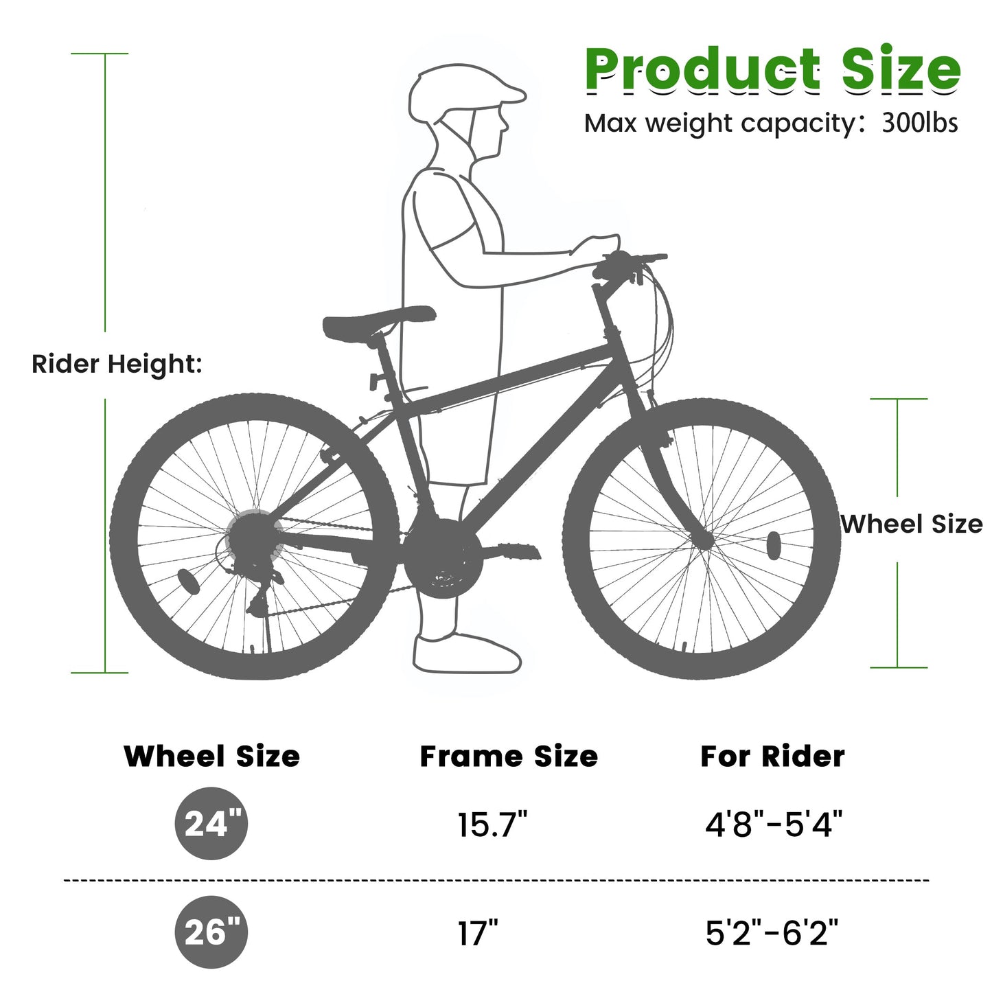 NEW A24338 24 Inch Carbon Steel Frame Mountain Bike,21-Speed Dual V-Brake, Adult and Teens Bicycle for Mountain