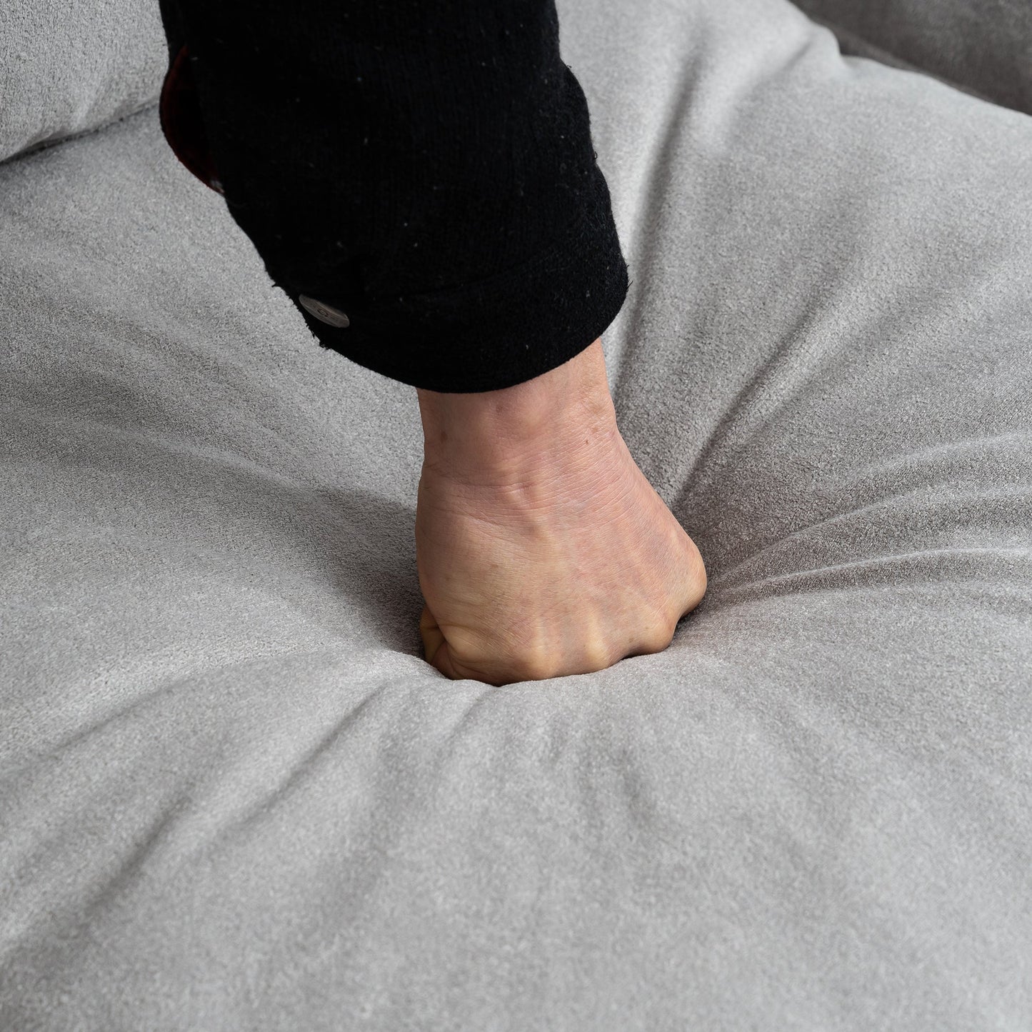 NEW Beige Convertible Combination L-Shaped Sofa with Footstools Storage