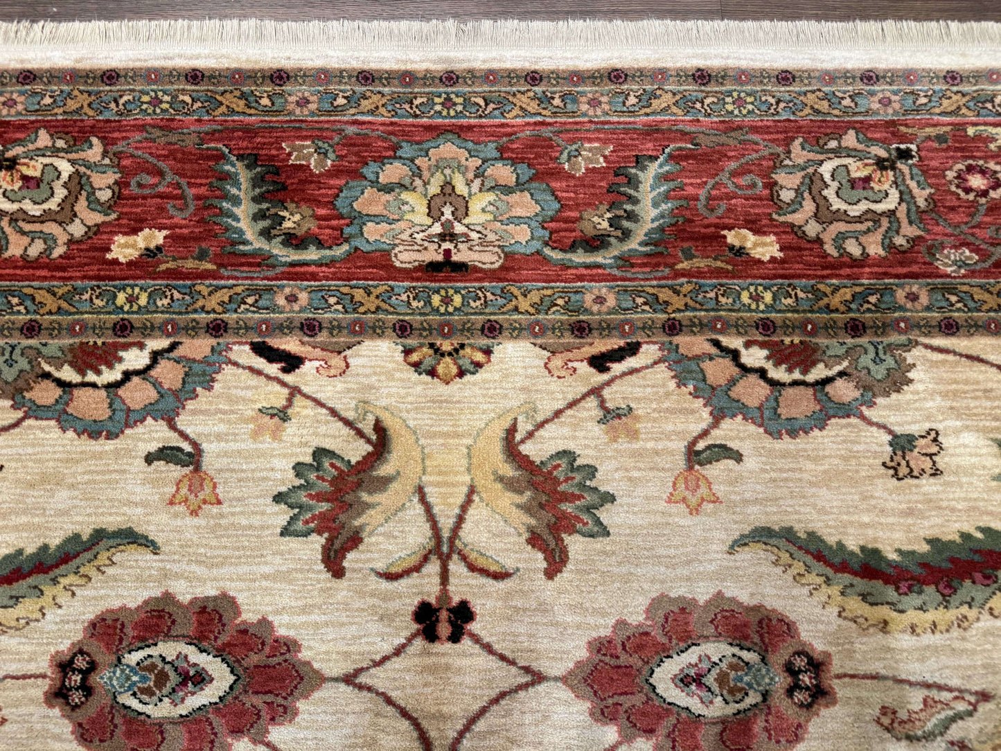 USED Karastan Rug 8.8 x 10, Ashara Agra Ivory #549, Wool, Vintage