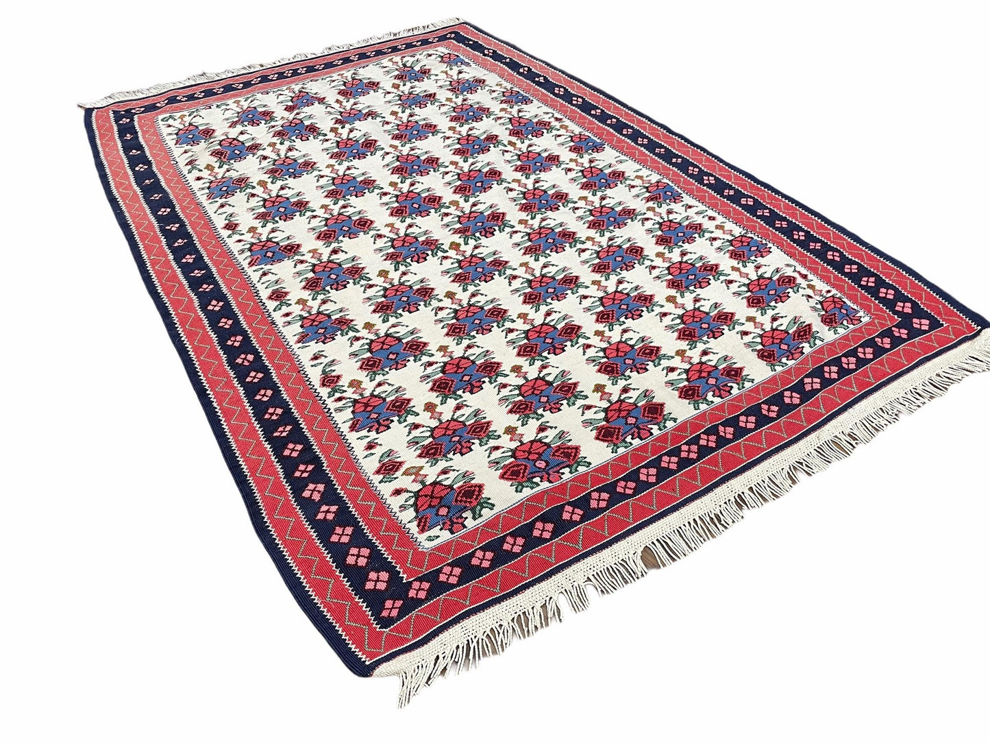 USED 3x5 Vintage Kurdish Senneh Kilim Rug 3 x 5 Heirloom Rug Flatweave Antique Rug Playroom Rug Collectible Rug Beige Kilim