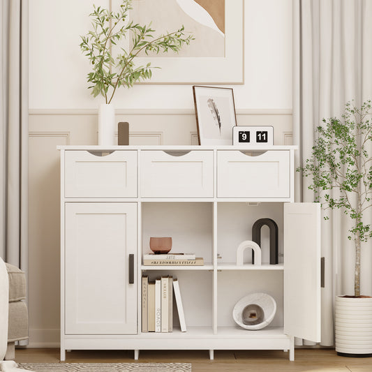 NEW Cabinets With Drawers And Shelves, Living Room, Bedroom, Bathroom Decor Cabinets Furniture Home Decor - White