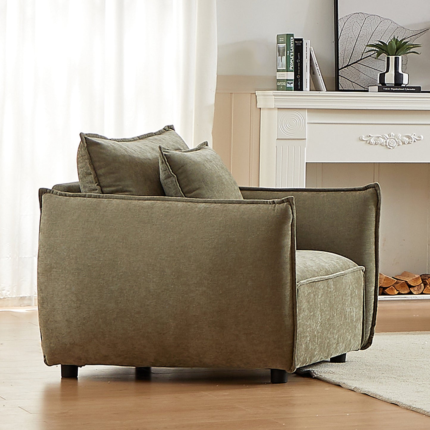 NEW MH 44' Minimalist Sofa Upholstered Arm Chair Sofa