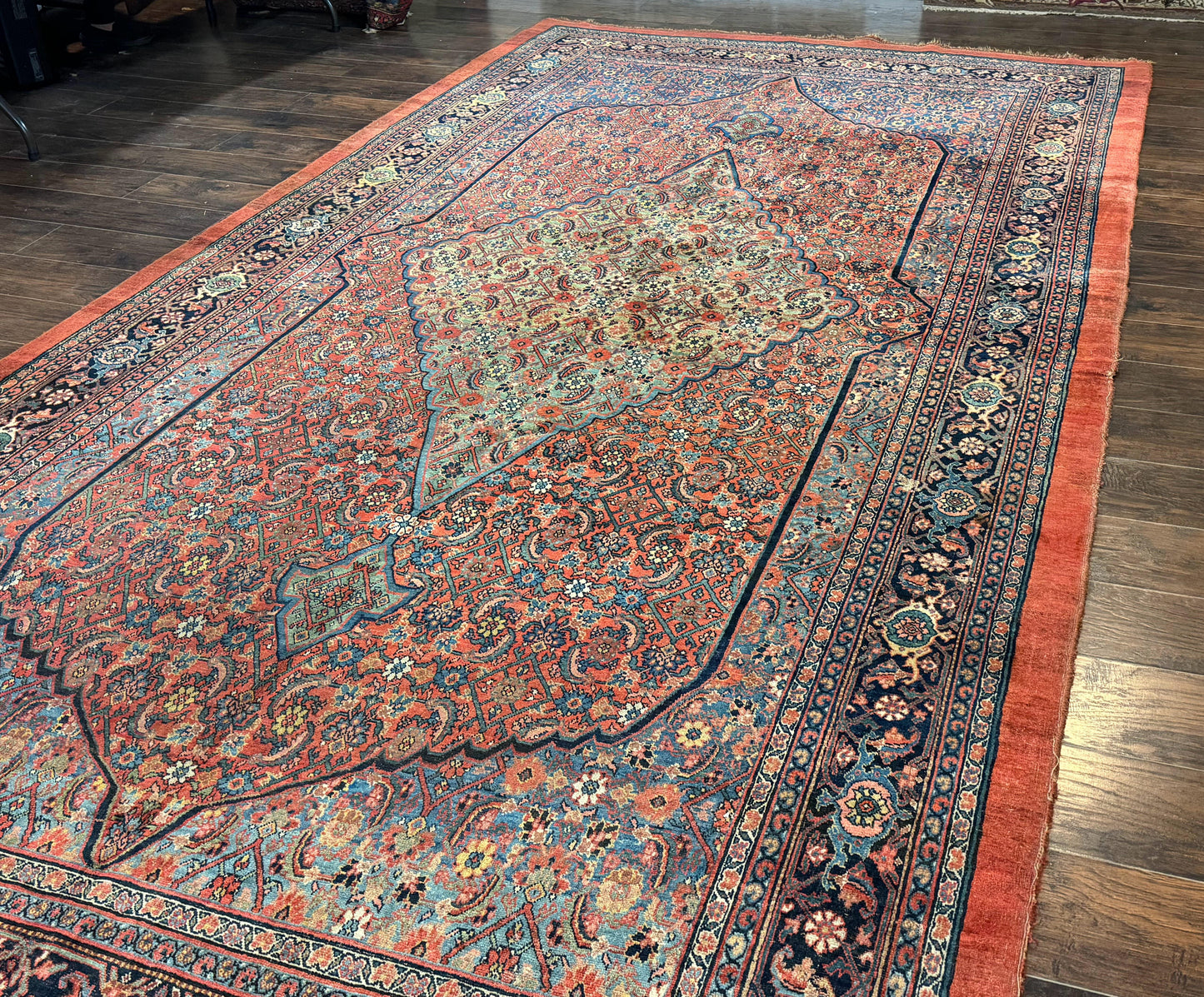 USED Antique Persian Bijar Rug 7x15