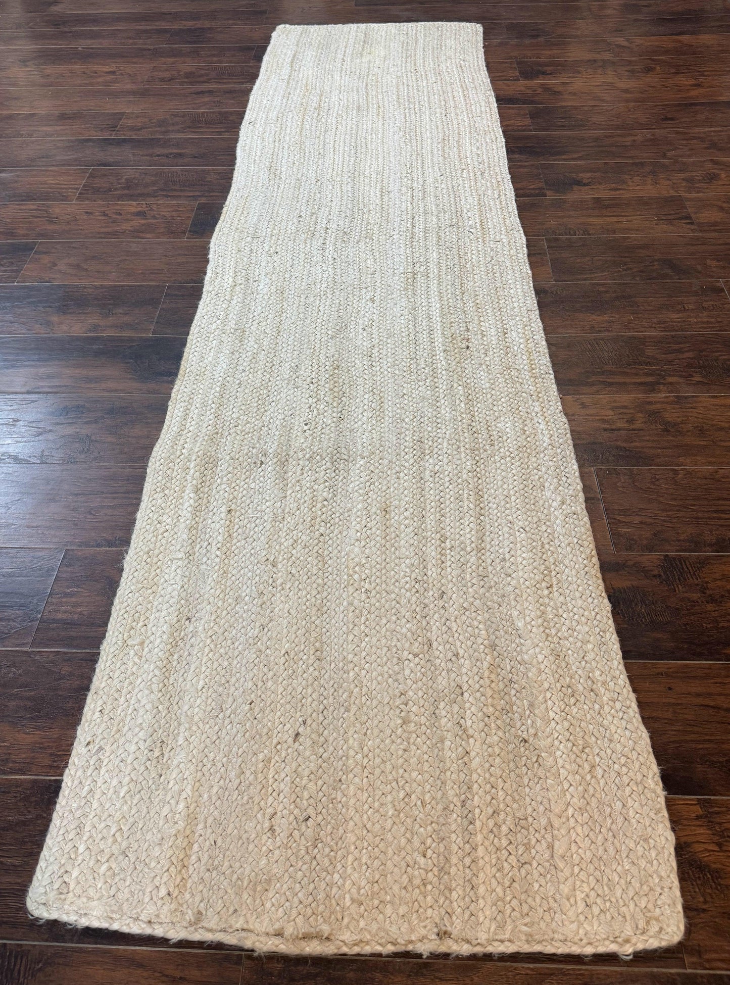 USED Modern Jute Runner Rug 2.7 x 10, Rug for Hallway or Kitchen, Farmhouse Rug