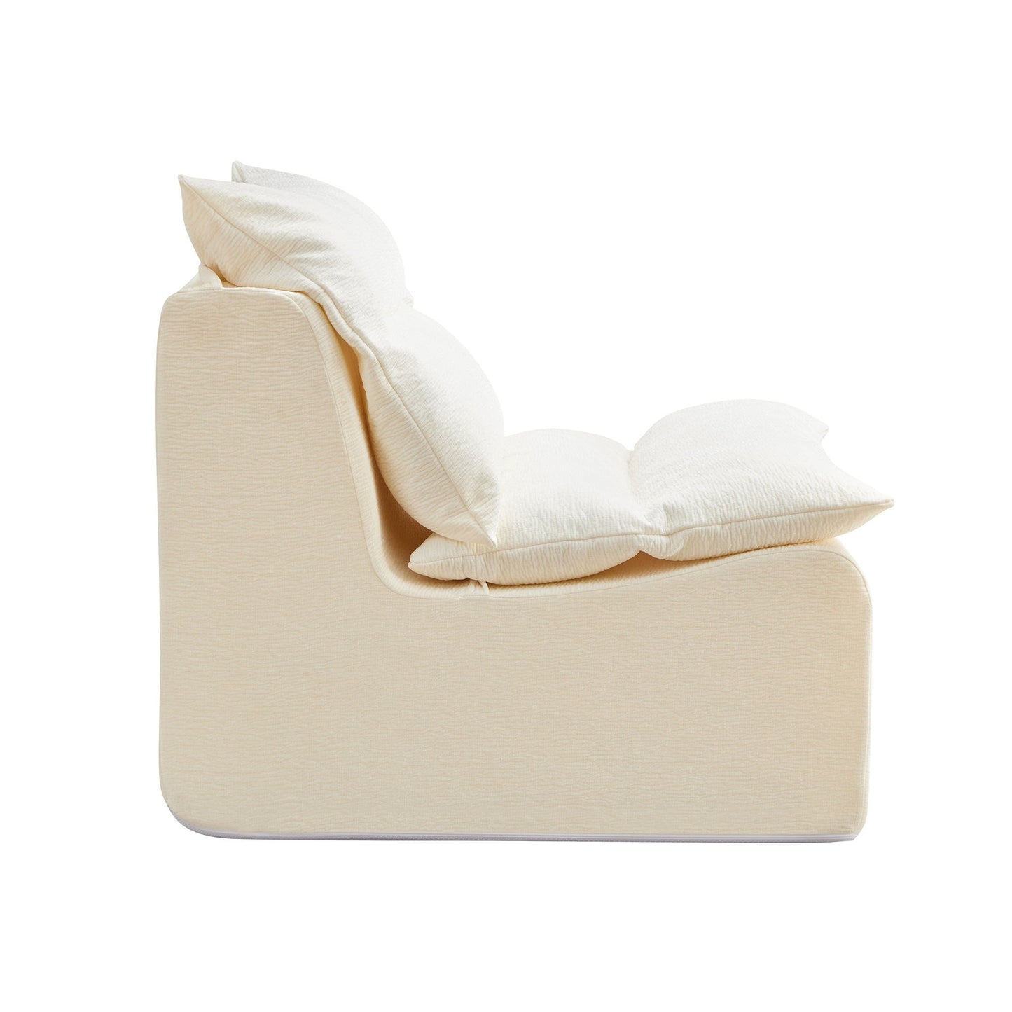 NEW Single Chair Sofa Lounge Chair With Backrest Fully Compressed Sofa Suitable For Living Room, Bedroom, Polyester,ORANGE, WHITE