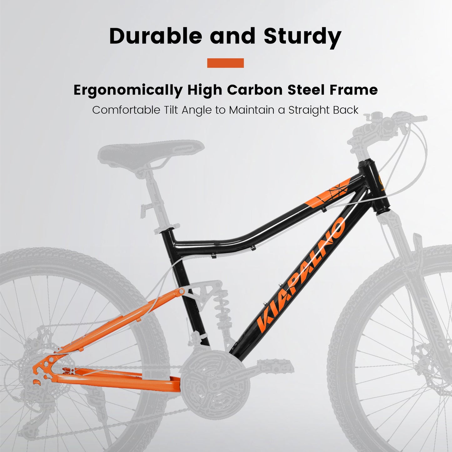 NEW A26336-26 Inch steel Frame Shock Fork Plus Shock Absorber 21-speed Unisex Mountain Bike