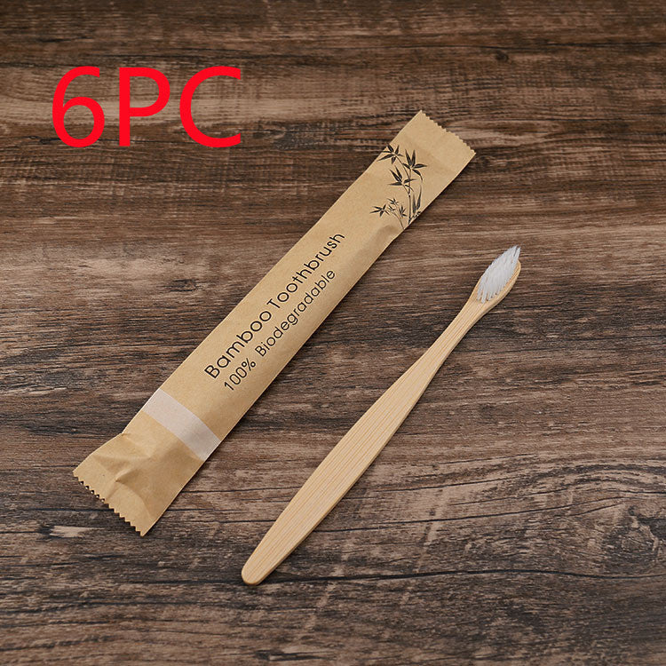 New 10Pcs Colorful Toothbrush Natural Bamboo