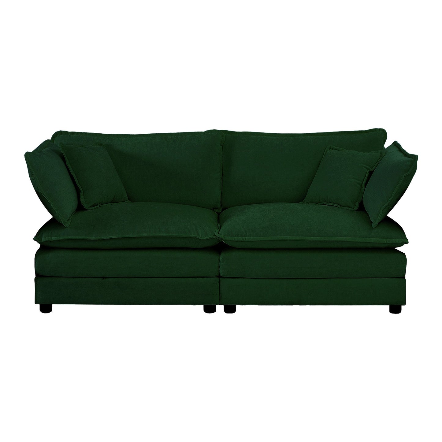NEW 3 Piece Sofa Set Oversized Sofa Comfy Sofa Couch, 2 Pieces of 2 Seater and 1 Piece of 3 Seater Sofa  for Living Room, Deep Seat Sofa Green Chenille