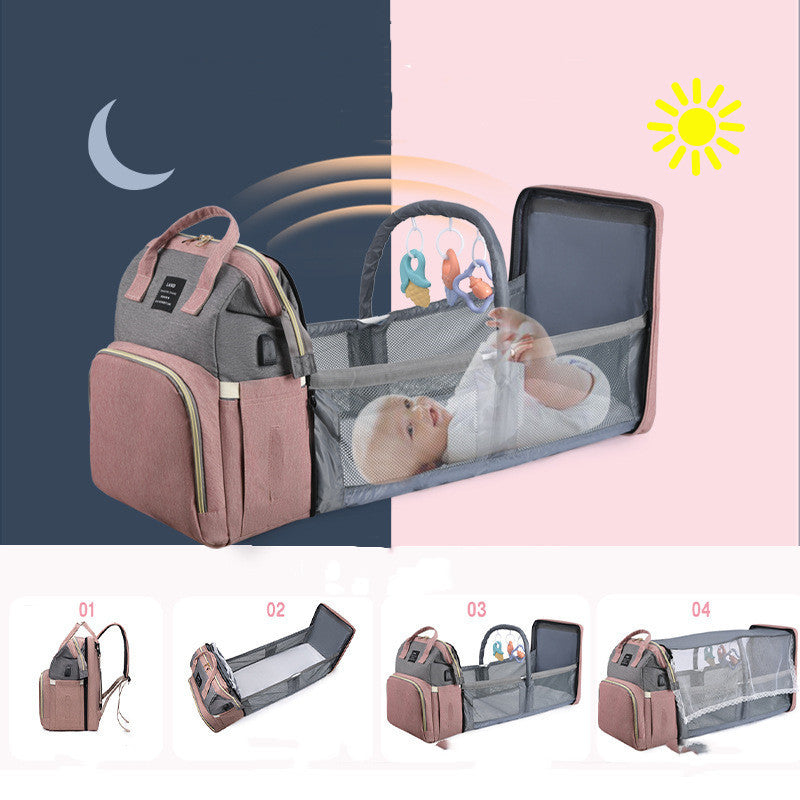 NEW Mummy Baby Crib Backpack Large Capacity Out Milk Insulated Bag Women