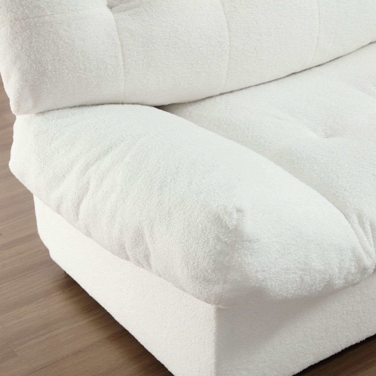 NEW Cloud Style Teddy Velvet Fabric Comfy Padded Sofa Couch