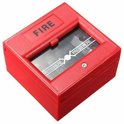 NEW Wired Security Button Hand Breaking Glass Emergency Fire Alarm