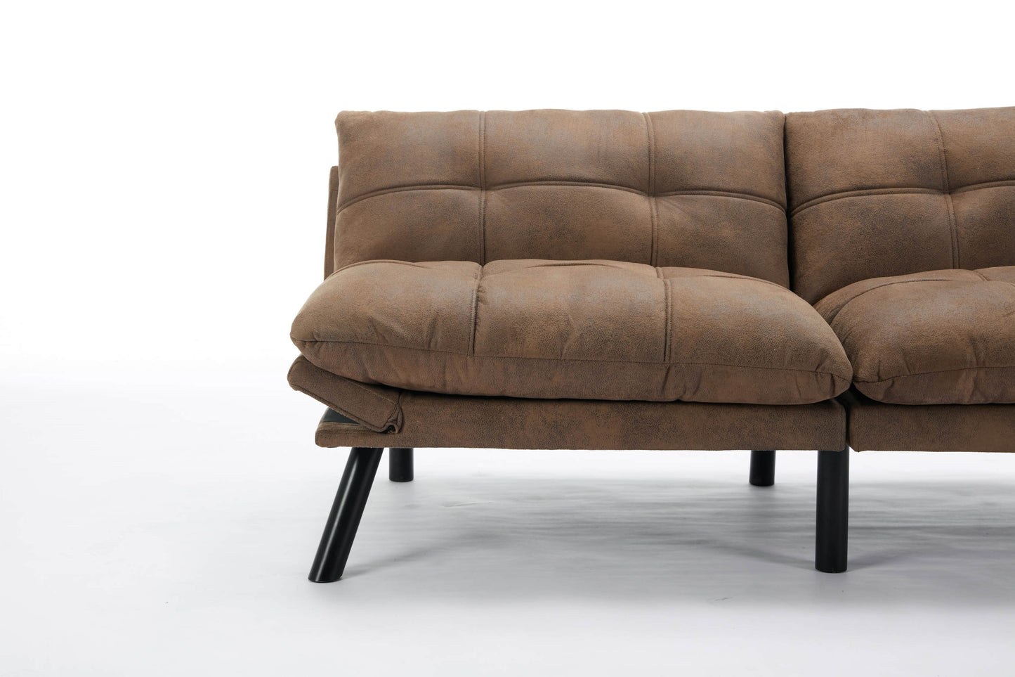 NEW Leatehr Feeling Brown Convertible Folding Modern sofa Bed