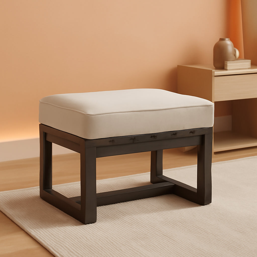 NEW Natural Cedar Outdoor Patio Ottomans Removable Cushions