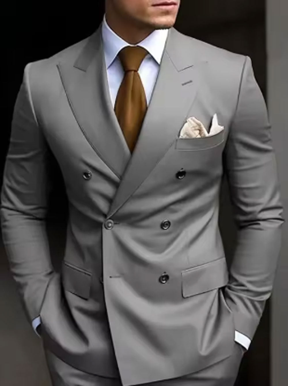 New Men's Two-piece Suit Korean Style Slim Fit Business Best Man Casual Suit