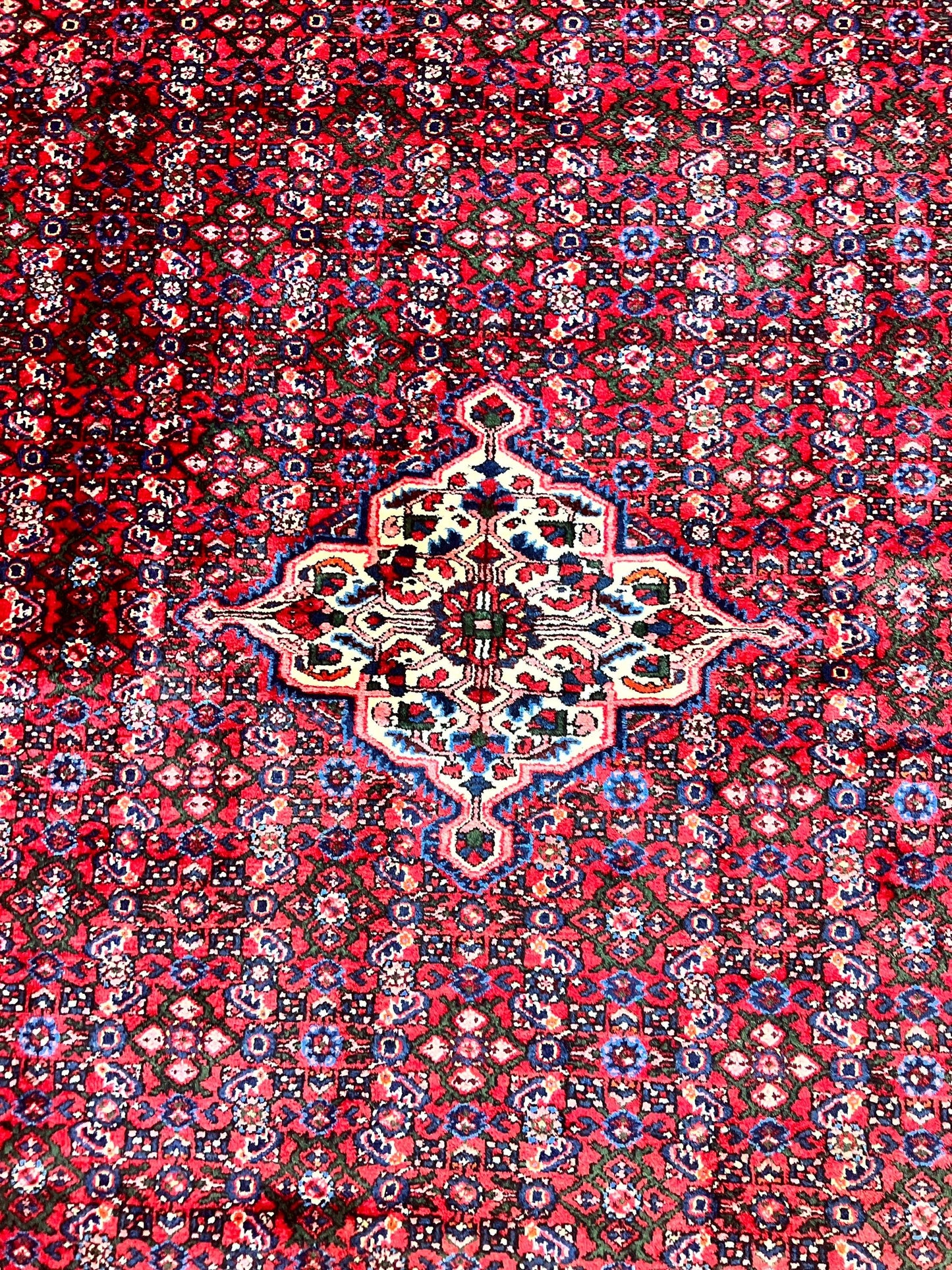 USED Large Persian Tribal Rug 11x17, Palace Sized Wool Handmade Vintage Carpet, Oversized Hand Knotted Rug, Red, Hamadan Dargazin Rug