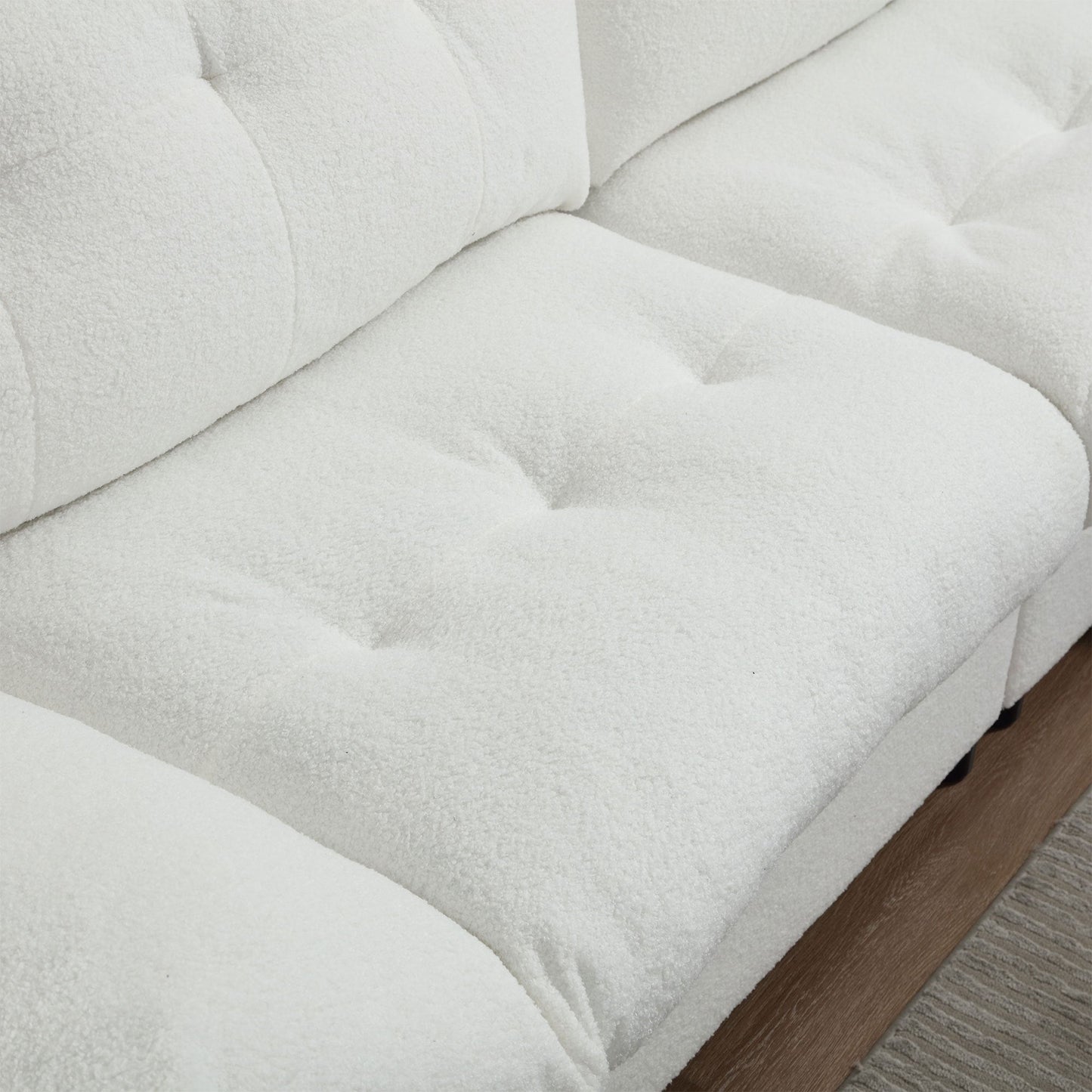 NEW Cloud Style Teddy Velvet Fabric Comfy Padded Sofa Couch