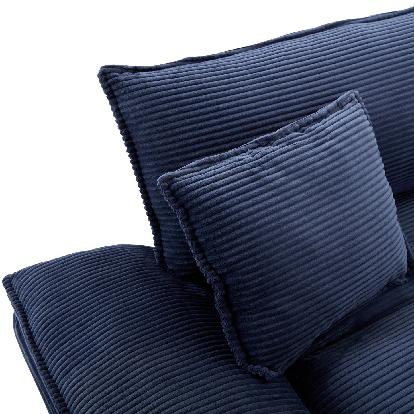 NEW Corduroy Sofa Sleeper Couch Loveseat Sofa with Pillows Comfy Upholstered Deep Seat Sofa for Bedroom,Living Room,Apartment,Office,Dorm-Blue Corduroy