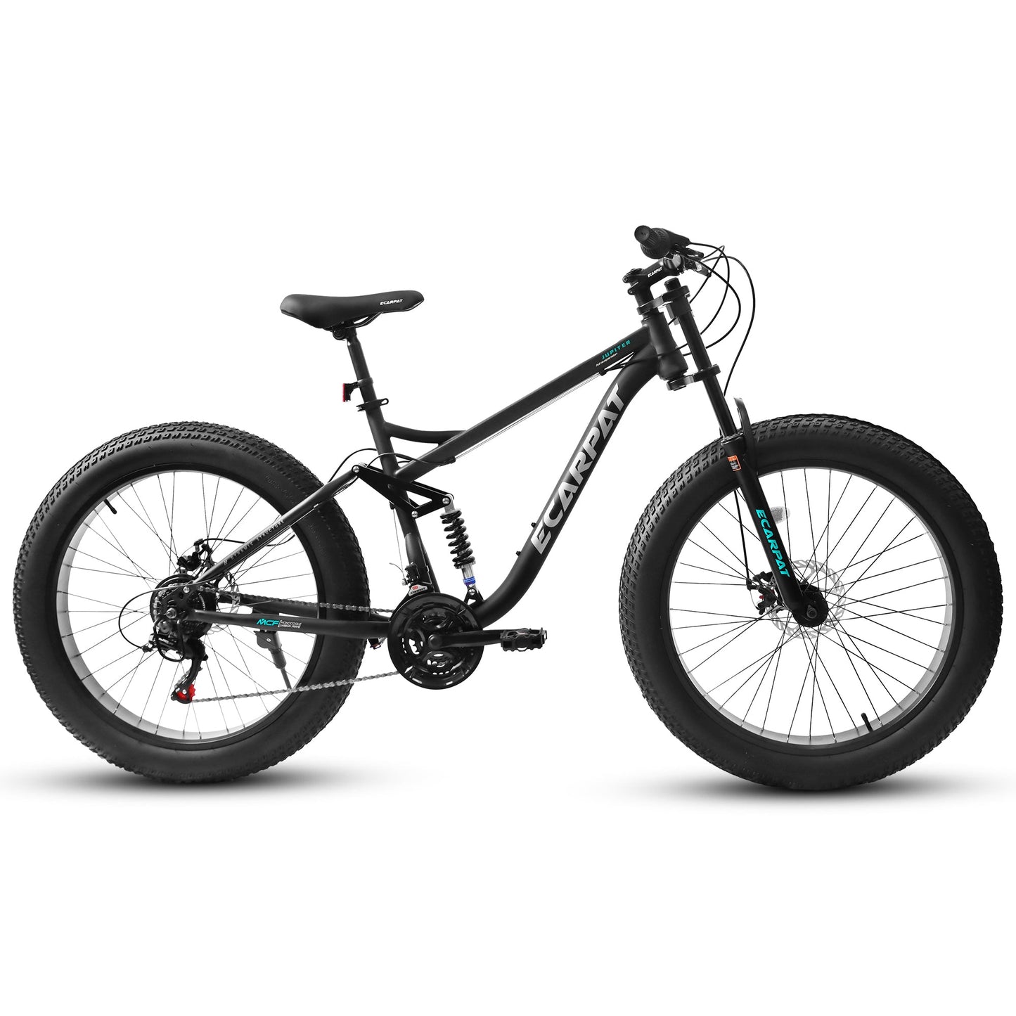 NEW A26309 26 inch Mountain Bike,Full-Suspension 21 Speeds Drivetrain with Disc-Brake MTB Bicycle, 26*4' Fat tire Bike for Men