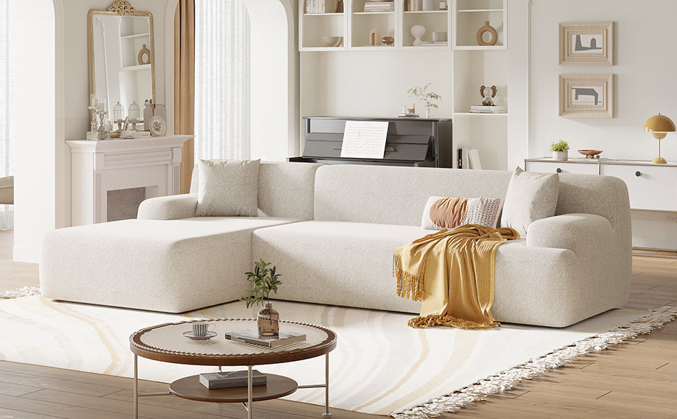 NEW 2 Piece Free Combination U_Style Modern Large L-Shape Modular Sectional Sofa