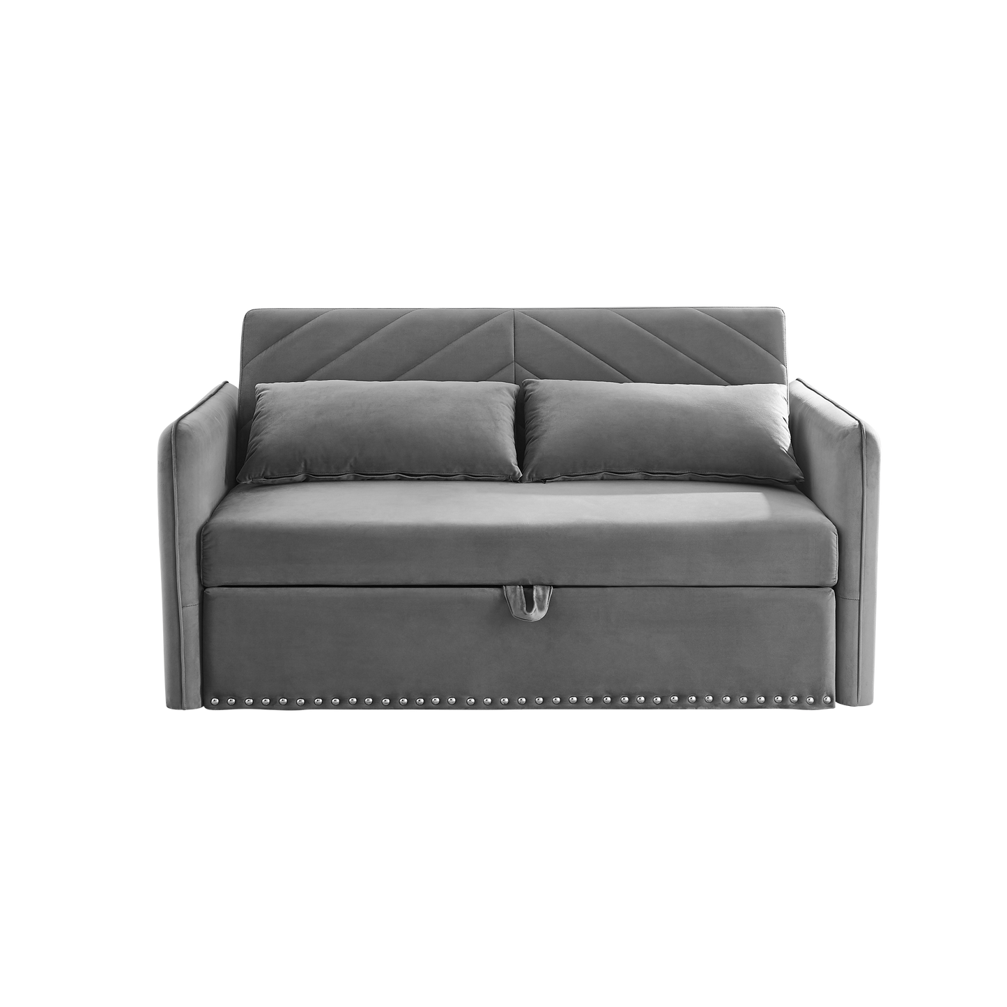 NEW MH' Sleeper Sofa Bed w/USB Port 3-in-1 Adjustable Sleeper with Pull-Out Bed 2 Lumbar Pillows