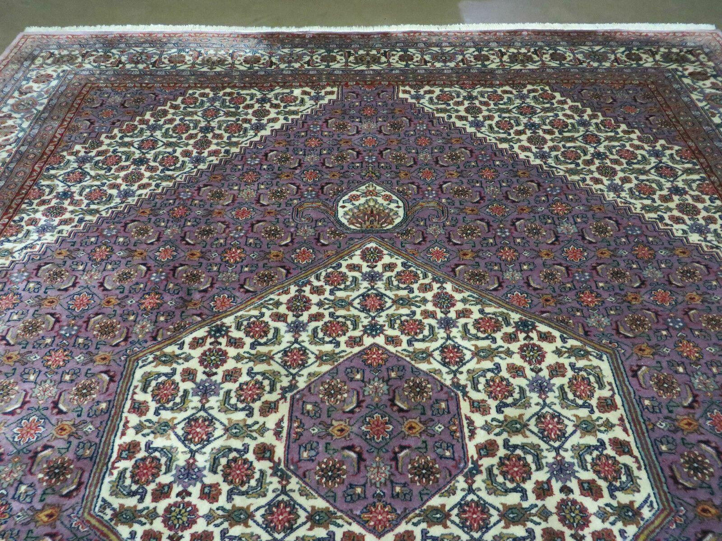 USED 8' X 10' Vintage Fine Handmade India Wool Rug Hand Knotted Carpet Detailed Nice