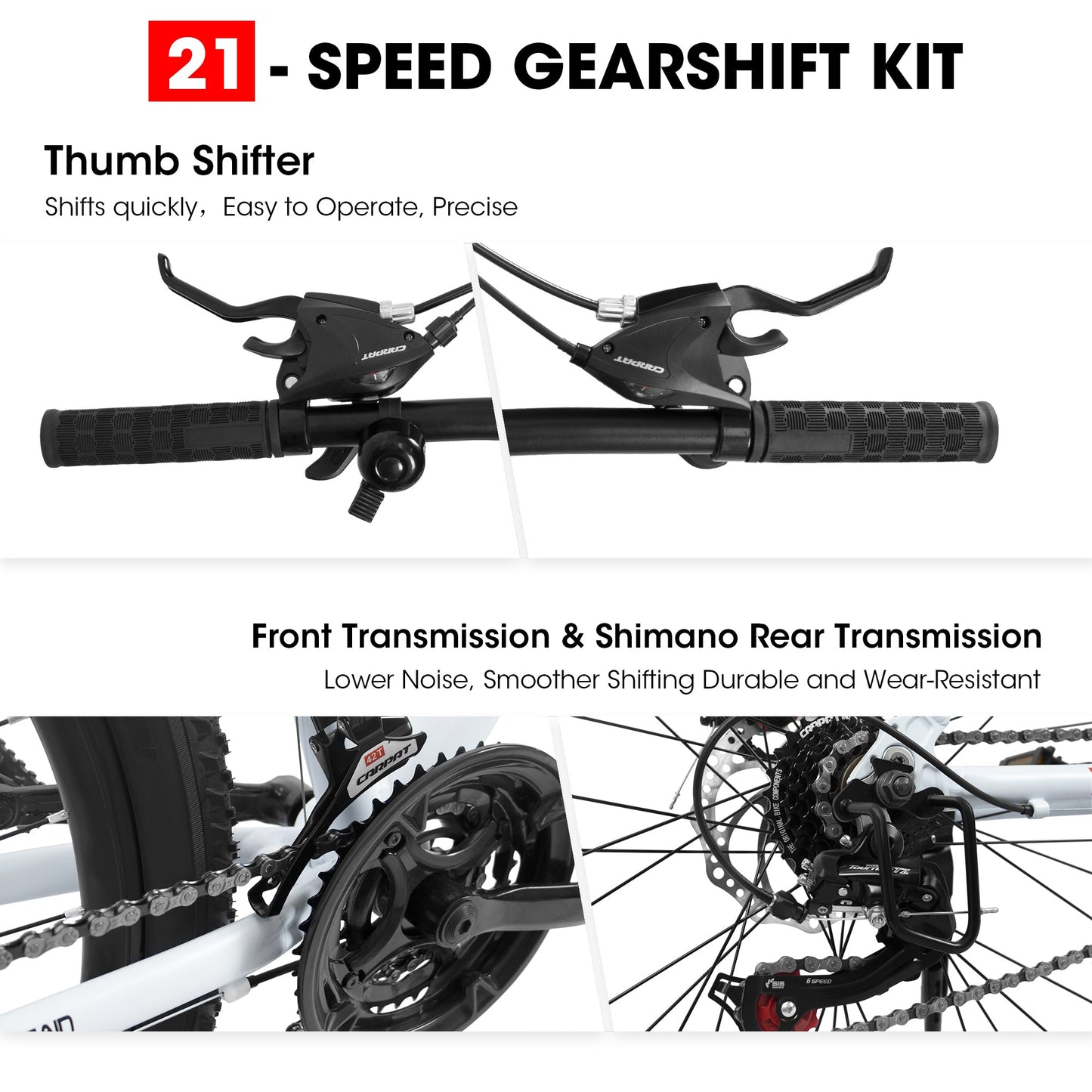 NEW A27366 27 Inch Mountain Bike 21 Speed, Suspension Fork, Aluminum Frame Disc Brake, Mountain biking for both men and women.