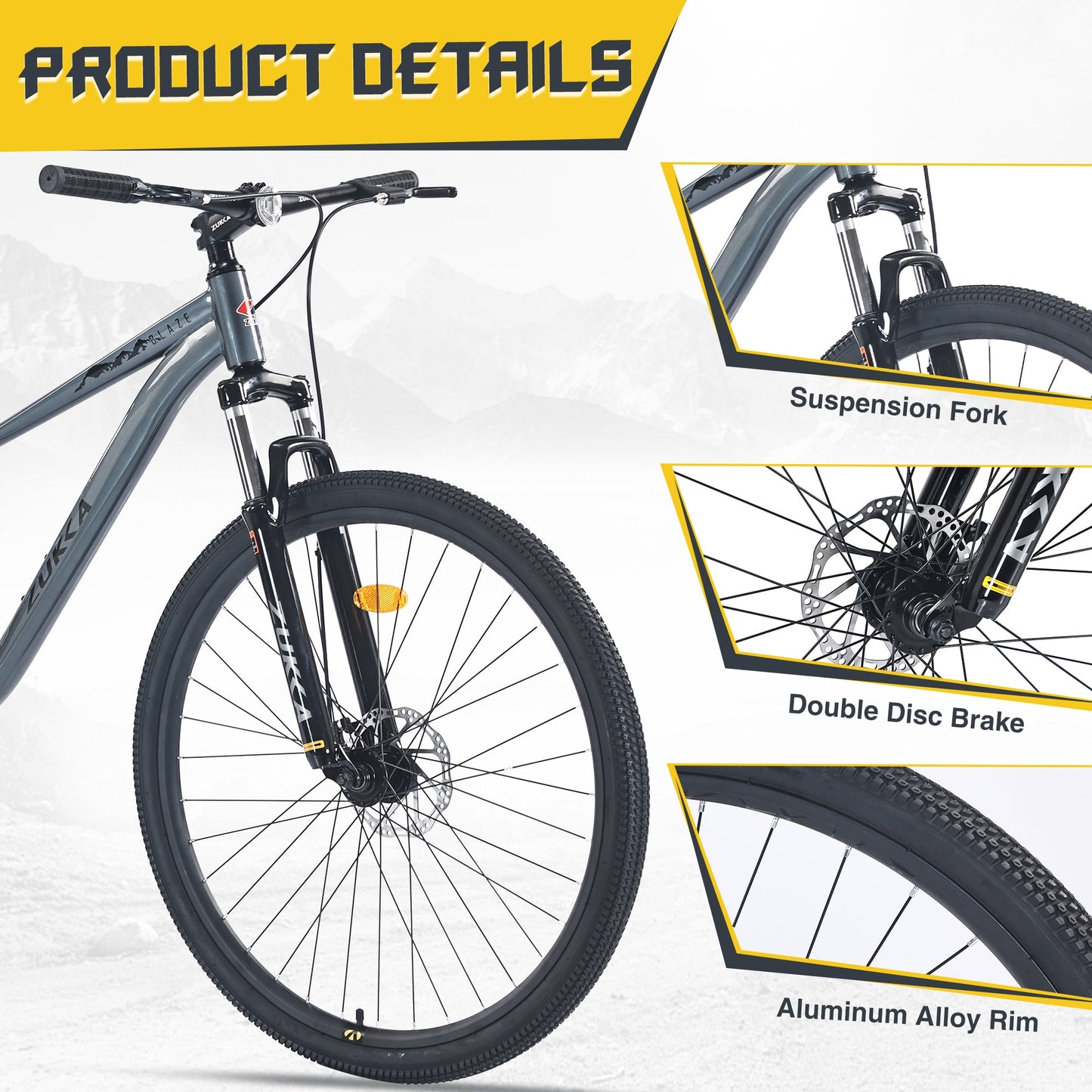 NEW 29 Inch Wheels Single Speed Mountain Bike, for Men Women Boys and Girls, Front Suspension, Steel Frame