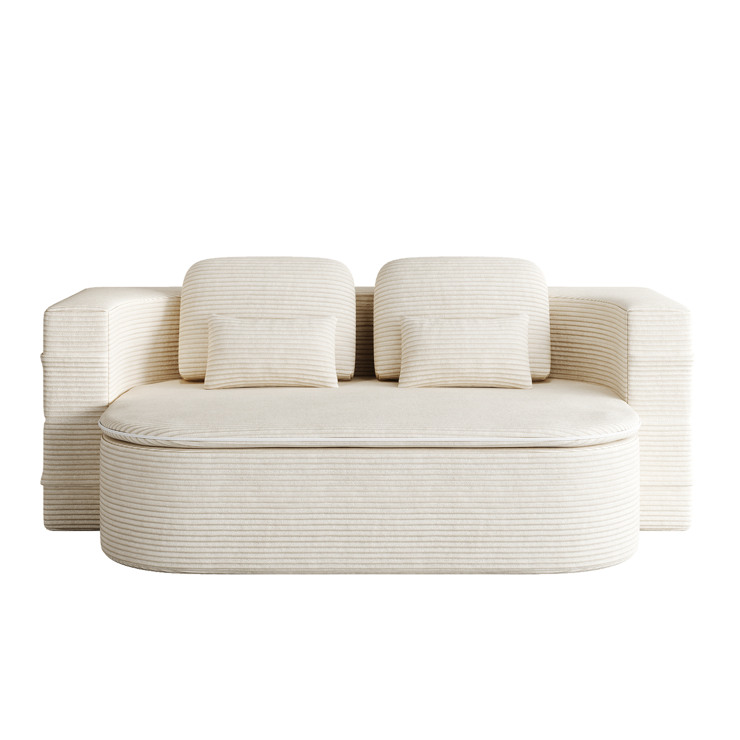 NEW 75''2-in-1 Foldable Sofa,Convertible Sleeper Foam Sofa Bed with Multi Functional Blanket, Corduroy Floor folding sofa bed,  Floor Sofa Lounge Sofa for Living Room Bedroom Lounge Studio