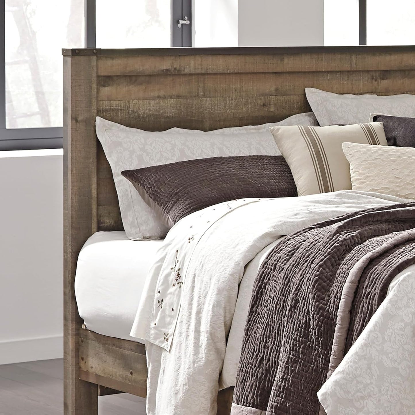 NEW Rustic King Headboard with Charming Plank Details