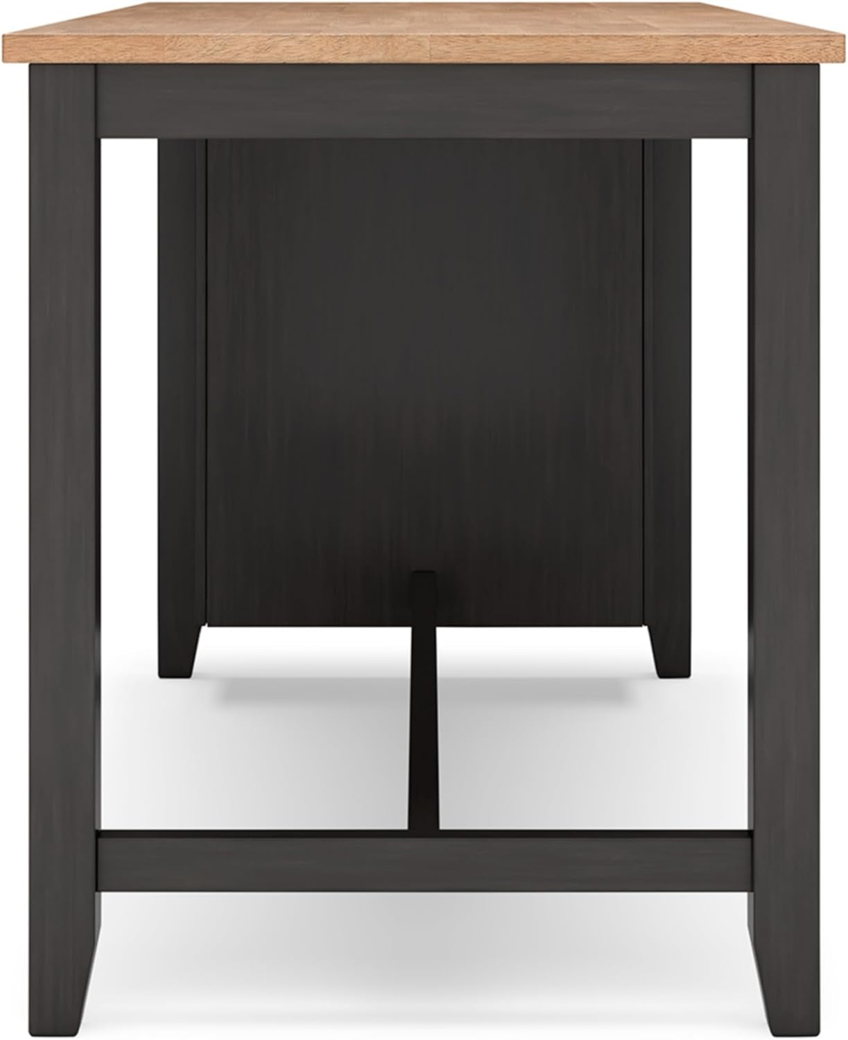 NEW Counter Height Dining Table With 3 Shelves Trestle Base